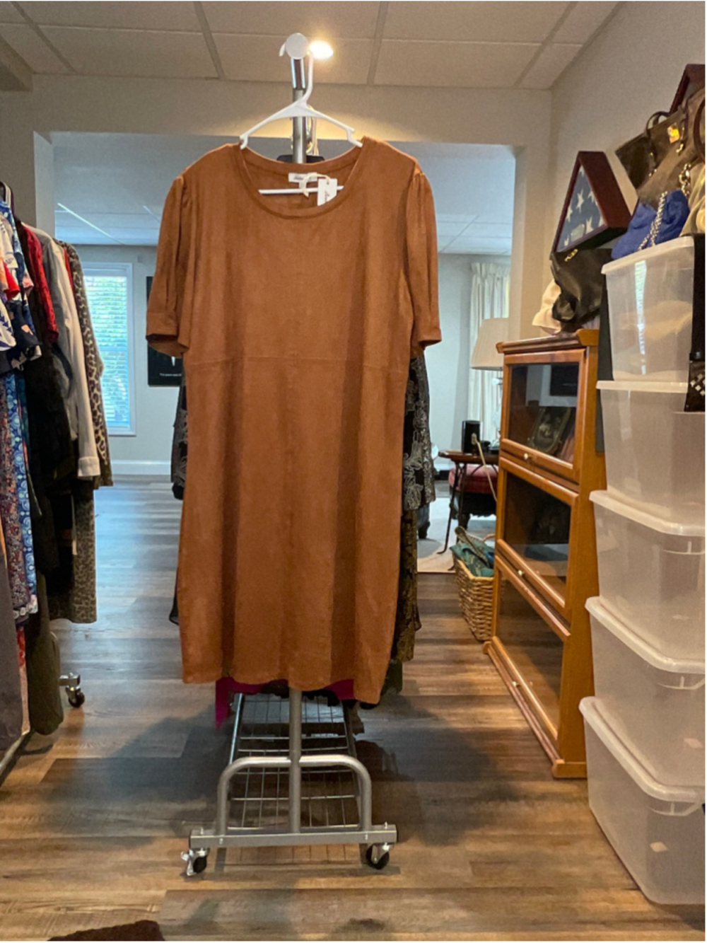 Women's Another Love Brown Short Sleeve Dress XL